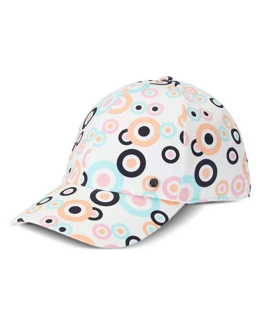 Maison Michel White Tiger Graphic-Print Cotton Cap