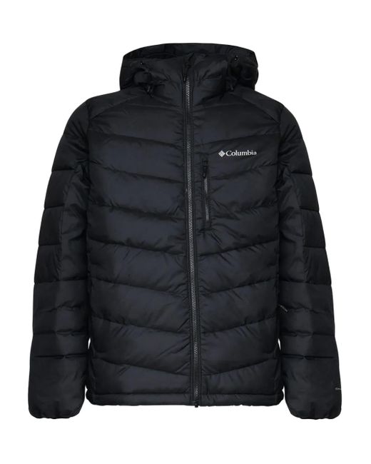 Columbia Black Logo-Print Hooded Padded Jacket for men