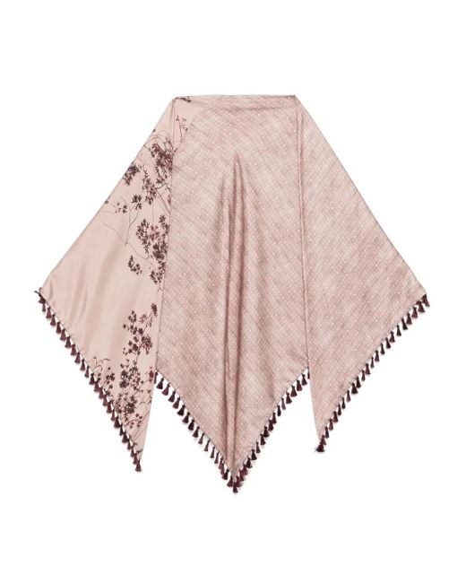 Alysi Pink Printed Scarf