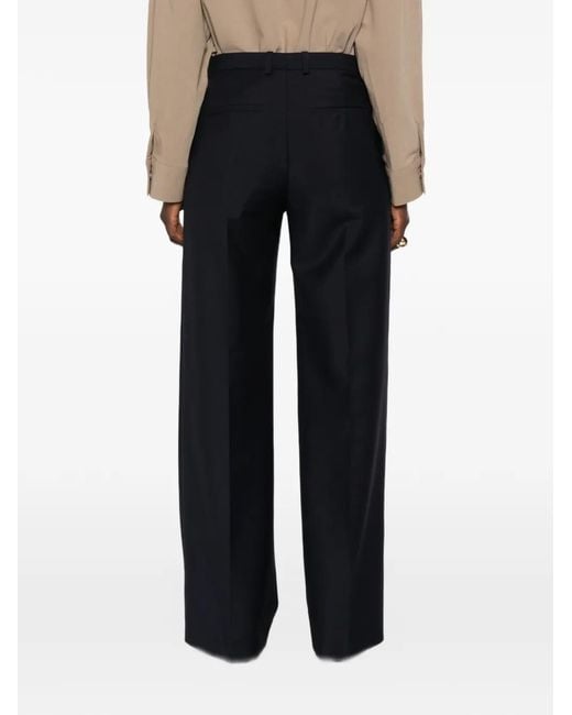 Jil Sander Blue Wide-Leg Tailored Trousers