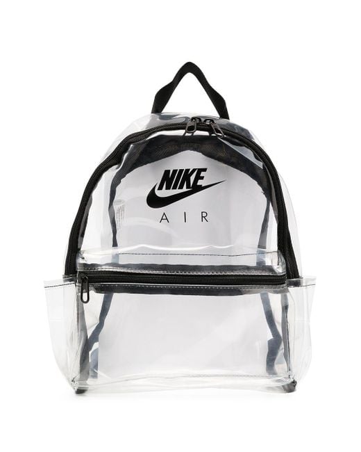 Nike White Just Do It Transparent Backpack