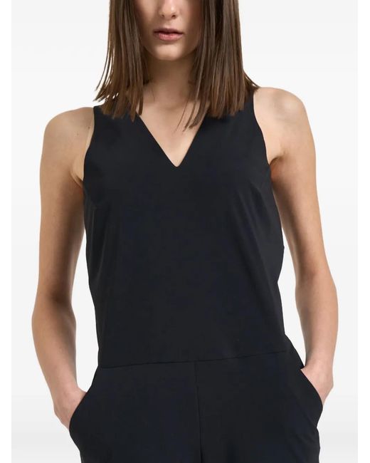 Rrd Blue V-Neck Sleeveless Jumpsuit