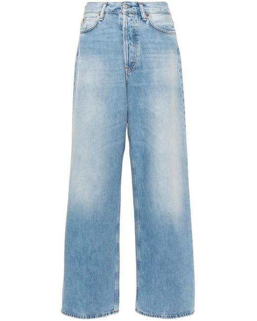 Acne Blue High-Rise Wide-Leg Jeans