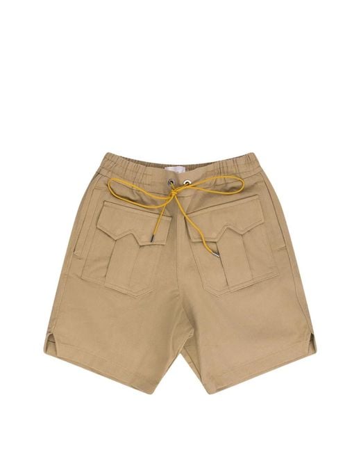 Rhude Natural Cerano Safari Drawstring-Detail Shorts for men
