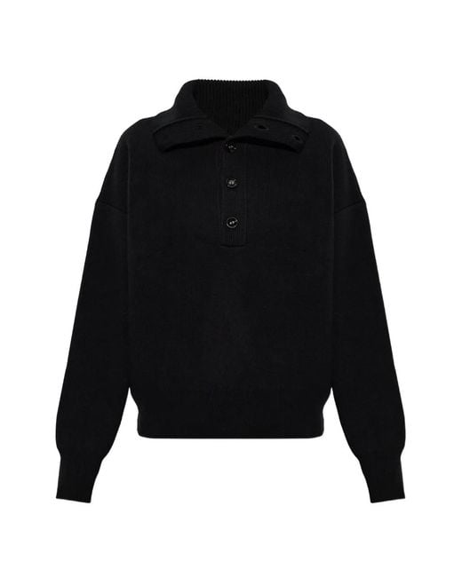 AMI Black Long-Sleeves Sweater
