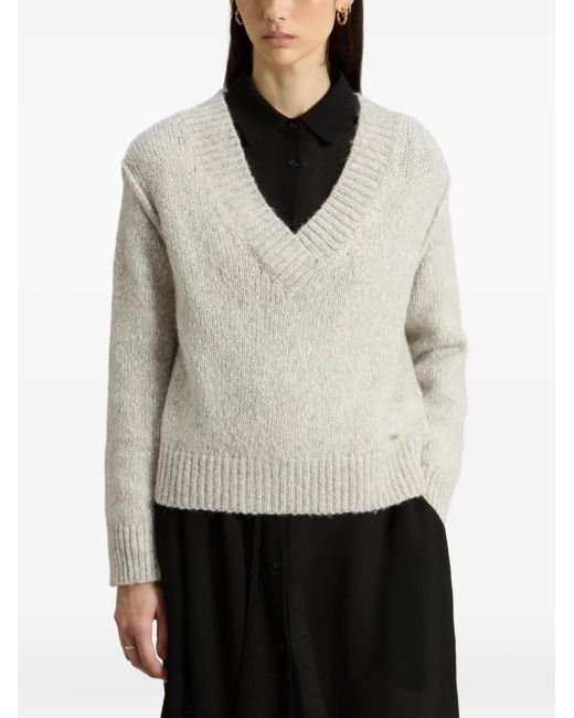 Woolrich White V-Neck Sweater
