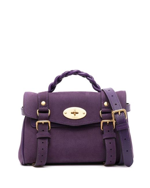 Mulberry Purple Mini Alexa Soft Nubuck Crossbody Bag