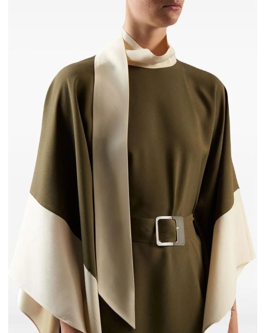 Taller Marmo Green Adda Belted Kaftan Dress