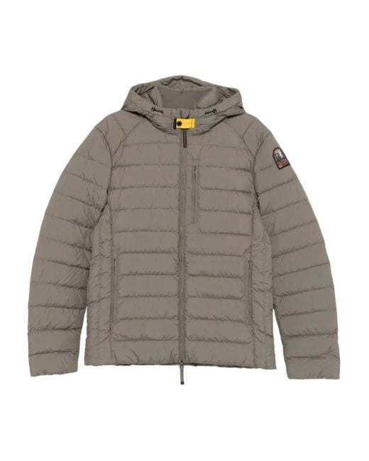 メンズ Parajumpers フーデッド キルティングジャケット Gray