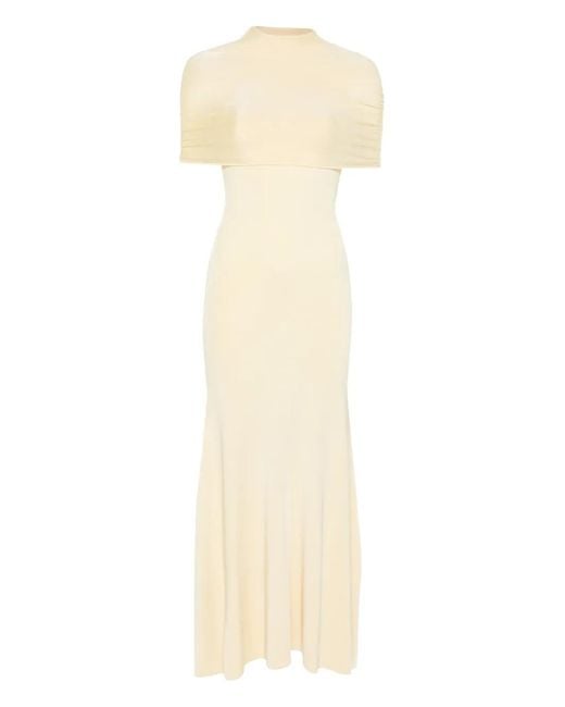Roland Mouret White Robe Mi-Longue À Découpes