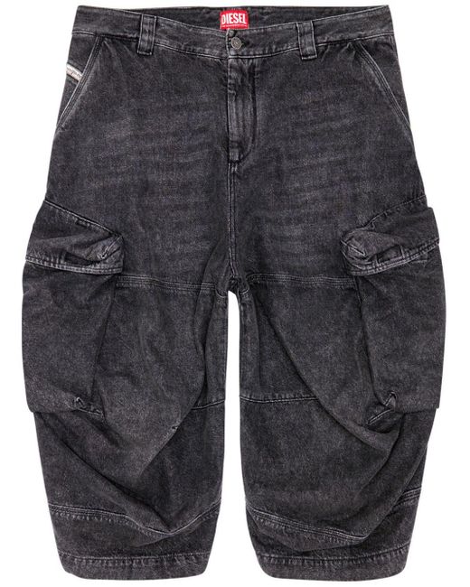 DIESEL Gray D-Arne Cargo Shorts for men