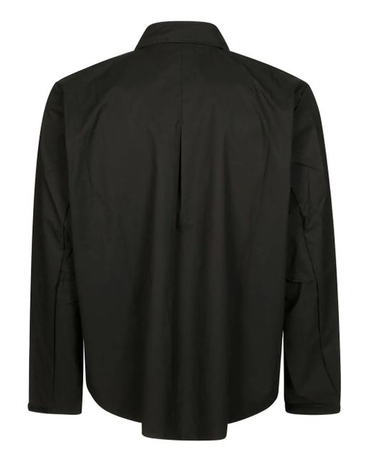 Rains Black Logo-Detail Shirt Jacket for men
