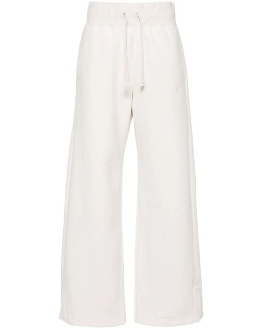 Nike White Pheonix Fleece Track Pants