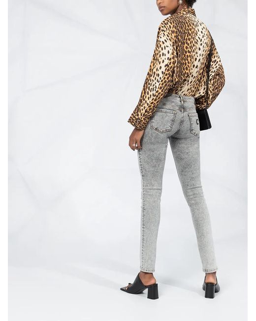 Philipp Plein Multicolor High Rise Slim-Fit Jeans