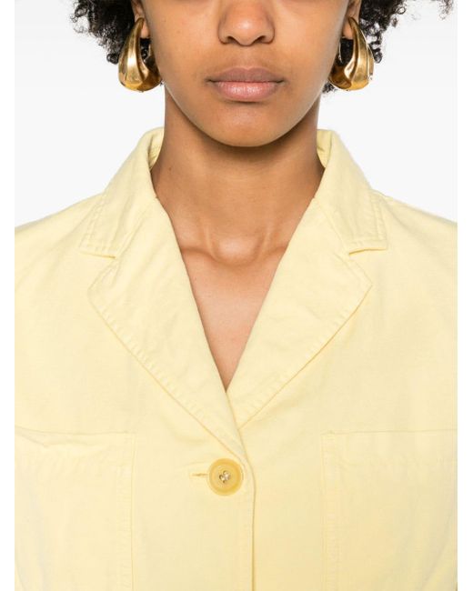 Aspesi Yellow Notch-collar Cotton-blend Military Jacket