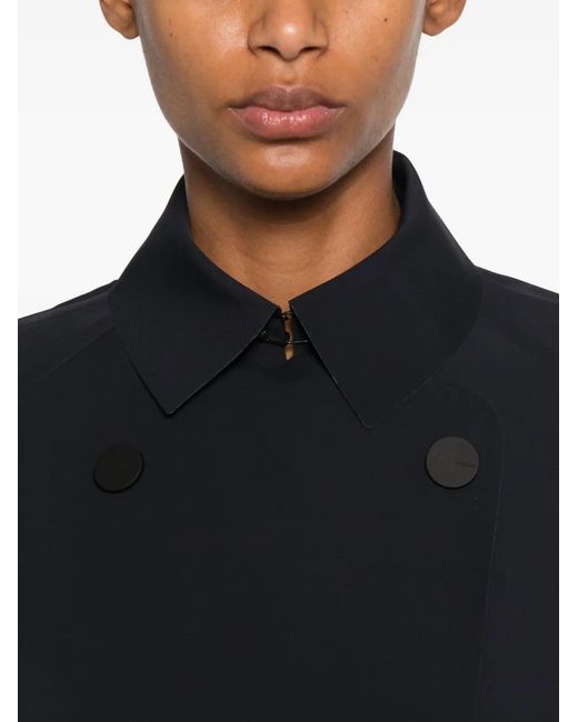 Rrd Blue Double-Breasted Belted Coat