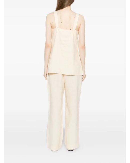 Reformation White Kristen Linen Set (Set Of Two)