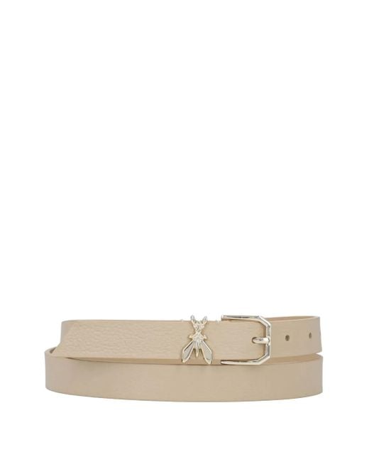 Patrizia Pepe White Embellished Leather Belt