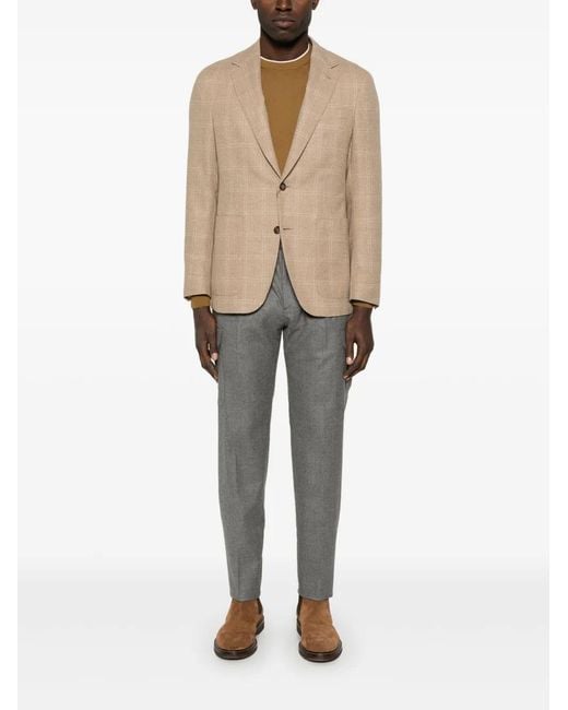 Canali Natural Checked Blazer for men