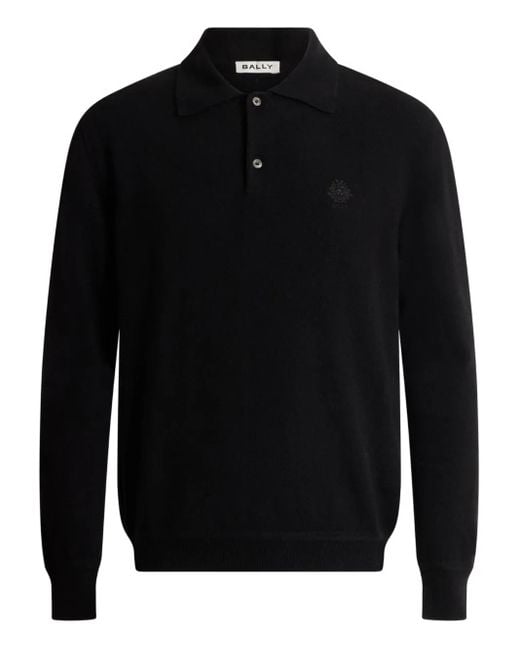 Bally Black Long-Sleeves Polo Shirt for men