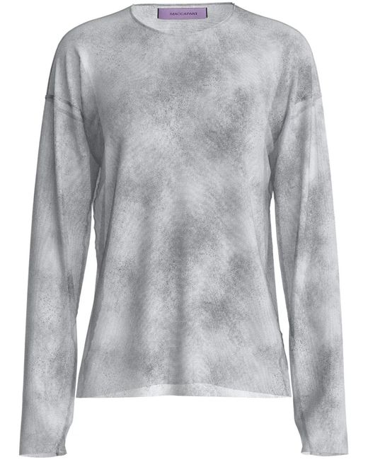 MACCAPANI Gray The Second Skin Spray-Print T-Shirt
