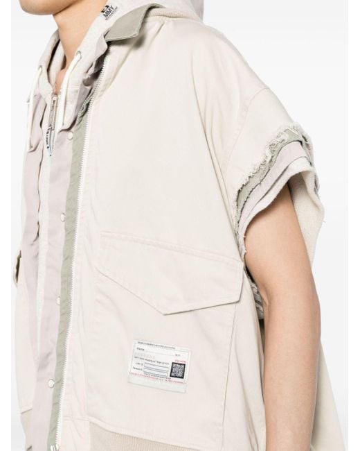 Maison Mihara Yasuhiro Natural Layered Short-sleeve Jacket for men
