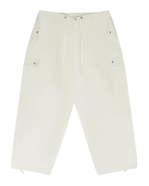 Rhude White Washed Parachute Track Pants for men