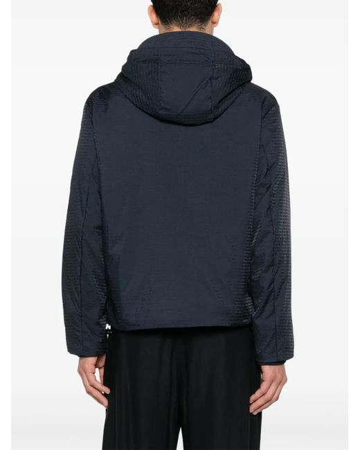 Chaqueta con logo en jacquard Emporio Armani de hombre de color Blue