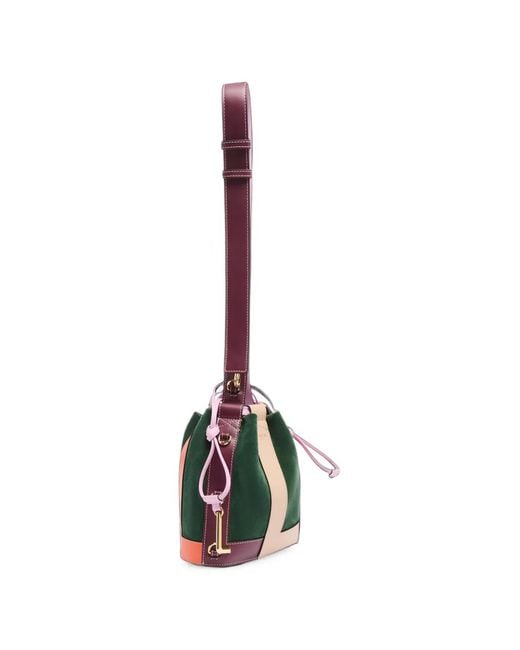 Lancel Pink Elles Leather Bucket Bag