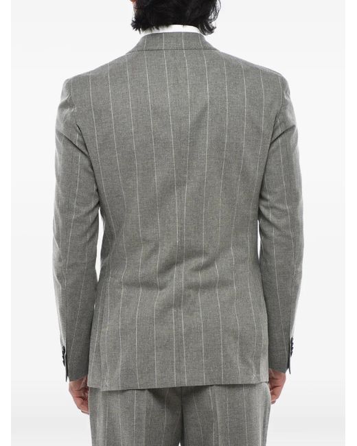 Corneliani Gray Cc Collection Pinstripe Single-Breasted Suit for men