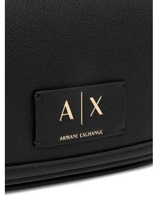 ARMANI EXCHANGE Black Sac À Bandoulière À Plaque Logo