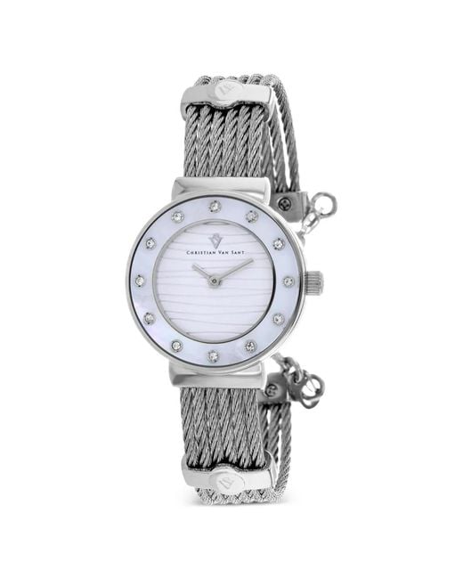 Christian Van Sant White Cavo Cable 28Mm Watch