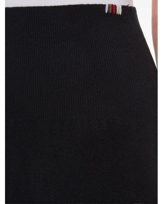 Extreme Cashmere Black High-Waisted Draped Skirt
