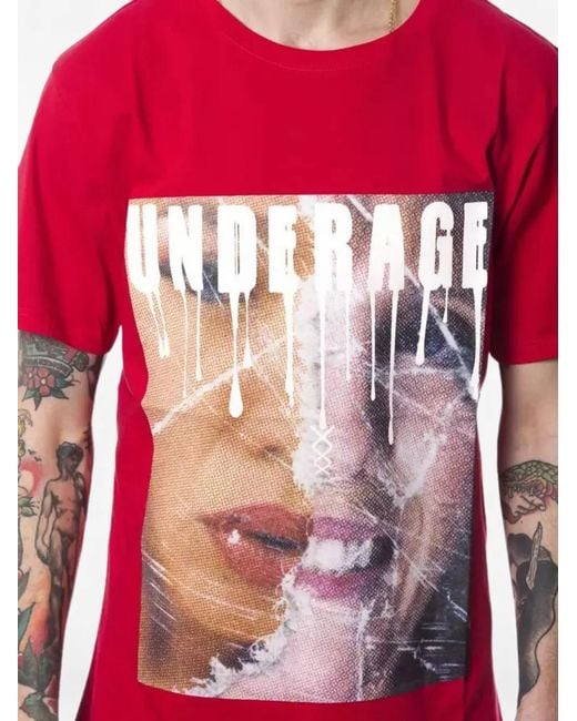 Nicolo' Beretta Red Graphic-Print T-Shirt for men