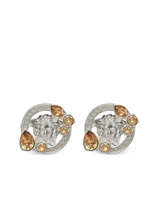 Versace Metallic Medusa '95 Crystal Earrings