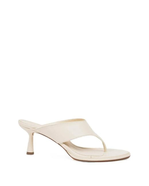 Aeyde White Olenna Leather Sandals