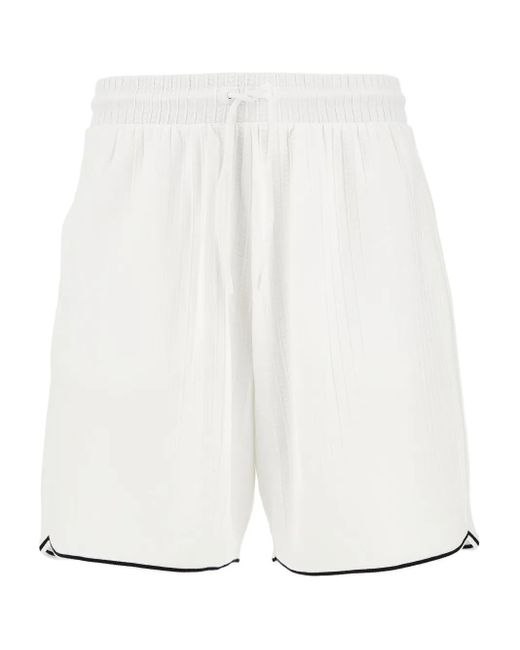 Short Nervuré Emporio Armani pour homme en coloris White