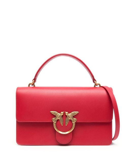 Pinko Red Love One Classic Tote Bag