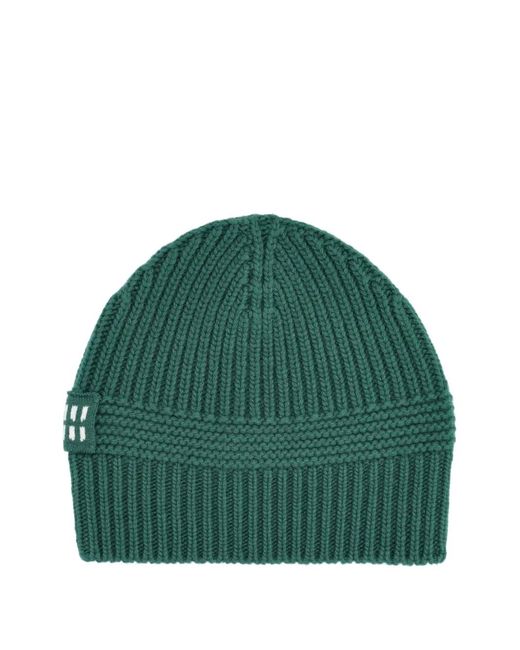 Miu Miu Green Ribbed Logo Hat