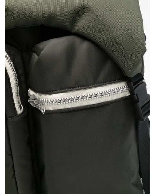 Sacai Green Cargo-Pockets Backpack for men