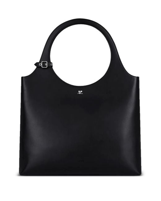 Courreges Black Holy Day Tote Bag