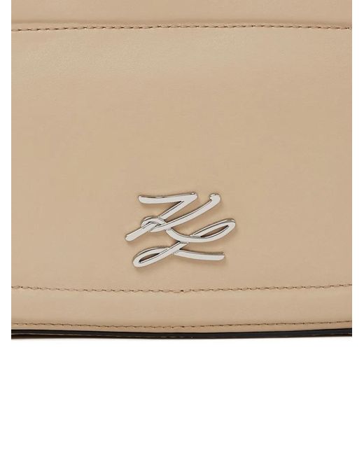 Karl Lagerfeld Metallic Small K/Autograph Cross Body Bag