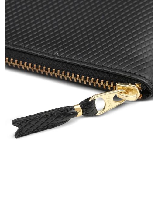 Comme des Garçons Black Textured Zip Wallet