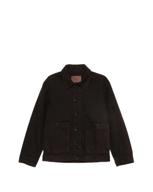 Sandro Black Buttoned Denim Jacket for men