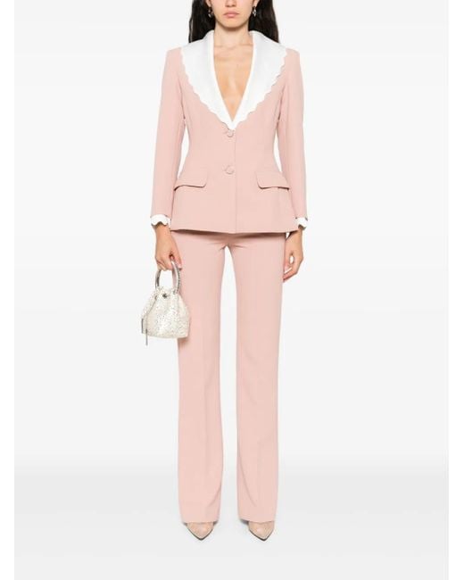 Nissa Pink Flared Trousers