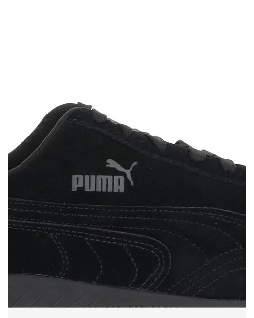 PUMA Black Logo-Print Sneakers