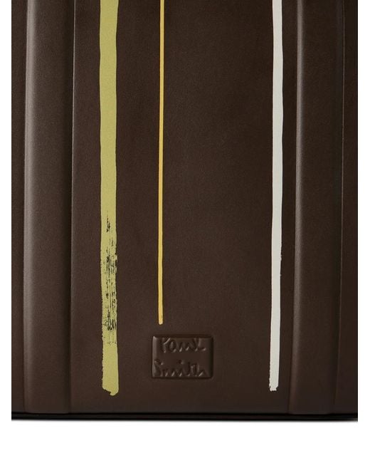 Paul Smith Brown Stripes Top-Handle Briefcase for men