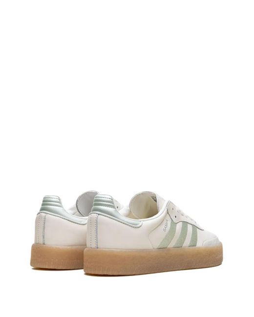 Adidas White Samba "Mint" Sneakers