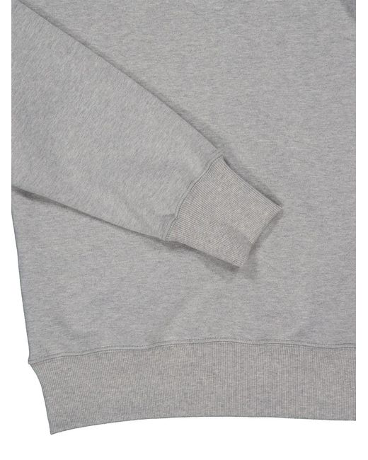 McQueen Gray Embossed-Logo Sweatshirt for men