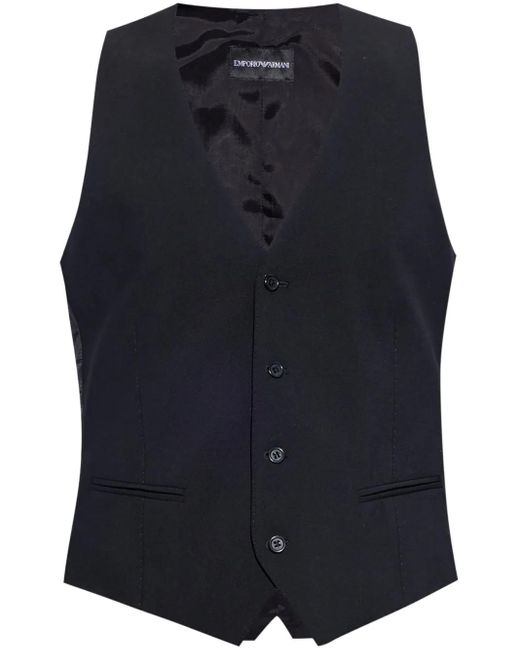 Emporio Armani Weste aus Wolle in Blue für Herren